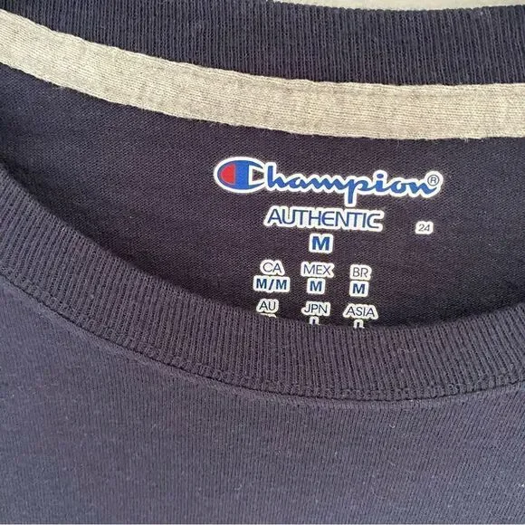 Champion Men’s Long Sleeve Crew Neck Basic Tee size M - Picture 2 of 3